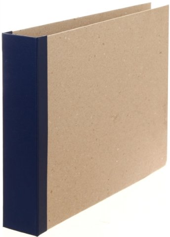 Папка архивная из картона со сшивателем горизонтальная (без шпагата), А4, ширина корешка 50 мм, плотность 1240 г/м2, синяя