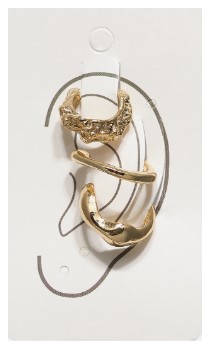 Набор серег «Каффы», 3 шт., золотистые