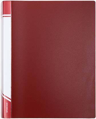 Папка пластиковая на 60 файлов inФормат, толщина пластика 0,6 мм, красная