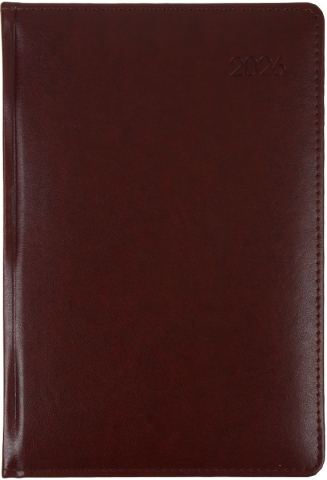 Ежедневник датированный на 2026 год Berlingo Silver Pristine, 145*215 мм, 184 л., коричневый Ежедневник датированный на 2026 год Berlingo Silver Pristine, 145*215 мм, 184 л., коричневый