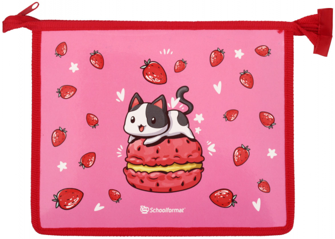 Папка для тетрадей SchoolFormat 235×190×50 мм, Strawberry Cat