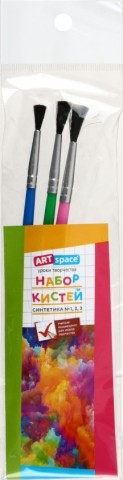 Набор кистей «Синтетика» ARTspace, 3 шт.