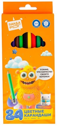 Карандаши цветные «ПандаРог. Эмоциональный интеллект» (пластик, шестигранные) 24 цвета Карандаши цветные «ПандаРог. Эмоциональный интеллект» (пластик, шестигранные) 24 цвета