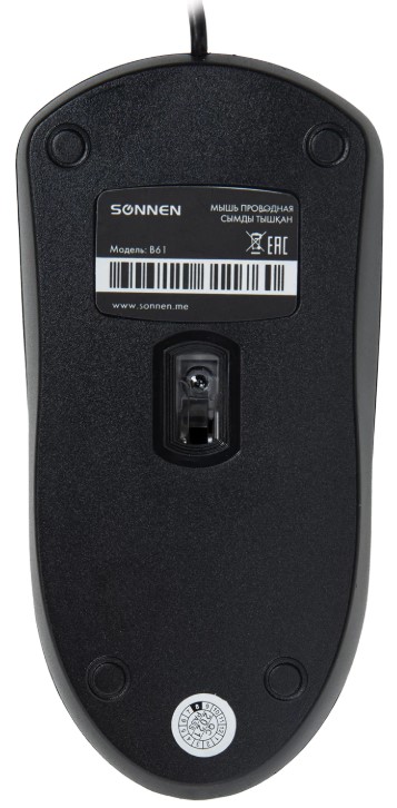 Мышь компьютерная Sonnen B61, USB, проводная, черная Мышь компьютерная Sonnen B61, USB, проводная, черная