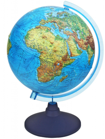 Глобус Земли физический Globen с подсветкой от батареек «Классик Евро», диаметр 250 мм, 1:50 млн