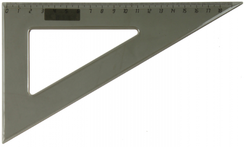 Треугольник пластиковый Prof-Press 18 см, 30°, тонированный