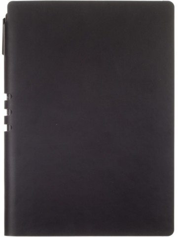 Ежедневник недатированный с ручкой Lorex, 155*215 мм, 128 л., черный/черный срез