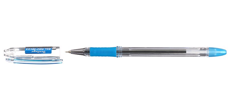 Ручка шариковая Berlingo I-10 корпус прозрачный, стержень синий