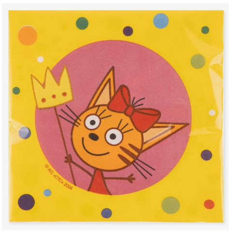 Салфетки сервировочные Sima-Land 33×33 см, 20 шт., «Три Кота. Яркий праздник» Салфетки сервировочные Sima-Land 33×33 см, 20 шт., «Три Кота. Яркий праздник»