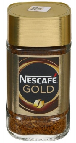 Кофе молотый в растворимом Nescafe Gold , 47,5 г, в стеклянной банке