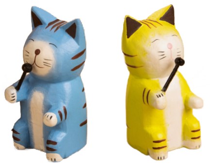 Сувенир деревянный Sima-Land 3,5×5,5×9 см, «Кот с микрофоном», ассорти