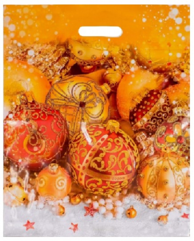 Пакет подарочный полиэтиленовый Sima-Land 40×50 см, 80 мкм, «Елочный наряд»