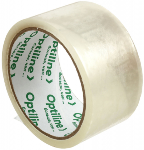 Клейкая лента упаковочная Optiline 48 мм×66 м, толщина ленты 40 мкм, прозрачная