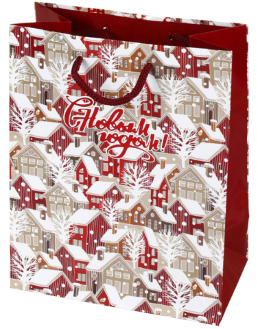 Пакет подарочный новогодний ArtSpace, 18*23*10 см, «Зимний город»