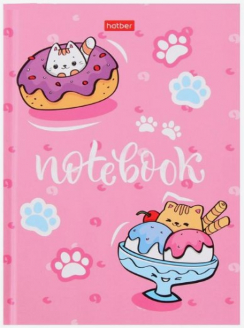 Книжка записная Hatber (A6), 150*110 мм, 64 л., клетка/линия, «Сладкие котики» Книжка записная Hatber (A6), 150*110 мм, 64 л., клетка/линия, «Сладкие котики»