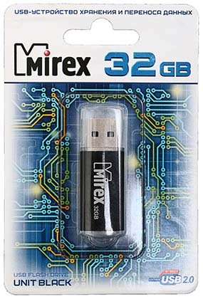 Флэш-накопитель Mirex Unit, 32Gb, корпус черный