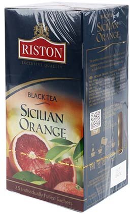 Чай Riston, 37,5 г, 25 пакетиков, Sicilian Orange, черный чай с добавками