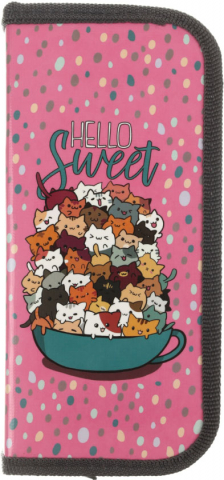 Пенал однокамерный SchoolFormat (средний), 190*90 мм, Fluffy Kittens Пенал однокамерный SchoolFormat (средний), 190*90 мм, Fluffy Kittens