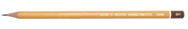 Карандаш чернографитный Koh-I-Noor 1500 твердость грифеля 8Т, корпус желтый, с декоративным наконечником Карандаш чернографитный Koh-I-Noor 1500 твердость грифеля 8Т, корпус желтый, с декоративным наконечником