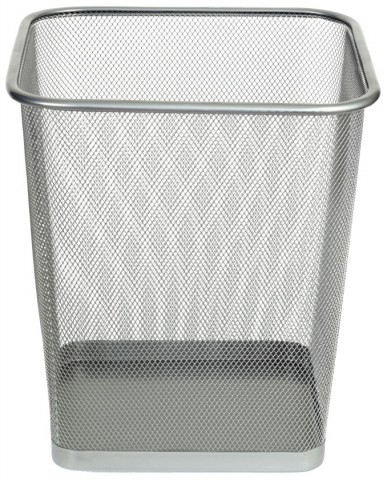 Корзина для бумаг металлическая квадратная Berlingo, 20 л, серебристая Корзина для бумаг металлическая квадратная Berlingo, 20 л, серебристая