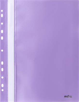 Папка-скоросшиватель пластиковая А4 Index 319, толщина пластика 0,18 мм, фиолетовая
