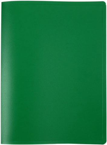 Папка пластиковая с боковым зажимом Buro, толщина пластика 0,4 мм, зеленая