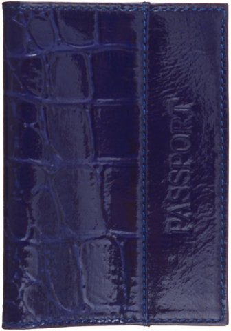 Обложка для паспорта «Кинг» 4334, 95*135 мм, рифленая синяя