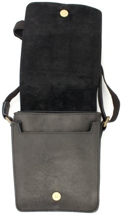 Сумка мужская из натуральной кожи «Макей» 099-07-01-11, 186*90*227 мм, черная