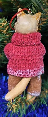 Игрушка ватная «Новогодний котик» (Пинчук М.Ю.), 9,5*4*4 см