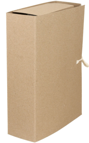 Папка картонная на завязках «Техком» (2 завязки), А4, 620 г/м2, ширина корешка 80 мм, серая