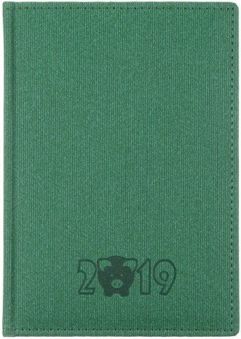 Ежедневник датированный на 2019 год Corduroy, 145*205 мм, 176 л., зеленый