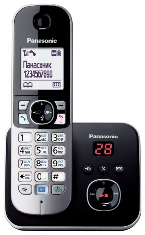 Телефон KX-TG6821RU Panasonic беспроводной с автоответчиком, черный
