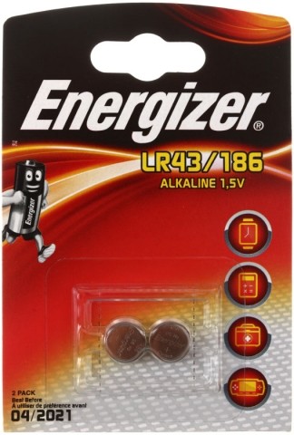 Батарейка щелочная Energizer, LR43/186, 1,5V 