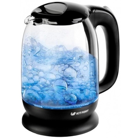 Электрочайник Kitfort KT-625, черный с серым