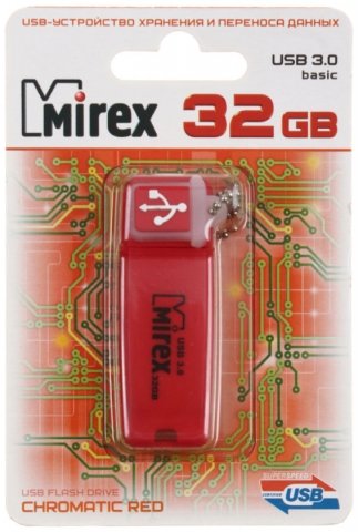 Флэш-накопитель Mirex Chromatic 3.0, 32Gb, корпус красный