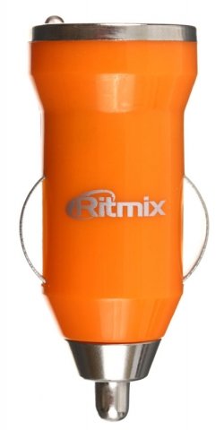 Автомобильное зарядное устройство Ritmix RM-112, оранжевое