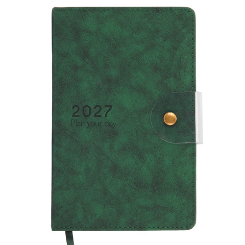Ежедневник датированный на 2027 год Brauberg Solana 140×215 мм, 176 л., зеленый