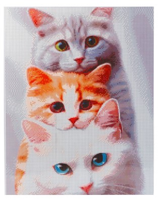Алмазная вышивка (мозаика) с полным заполнением Sima-Land (на холсте), 40*50 см, «Котята»