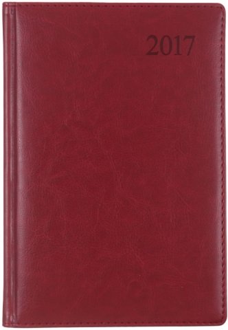 Ежедневник датированный на 2017 год Classic, 145*210 мм, 176 л., бордо