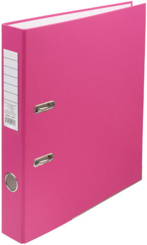 Папка-регистратор «Эко» с односторонним ПВХ-покрытием, корешок 50 мм, светло-розовый