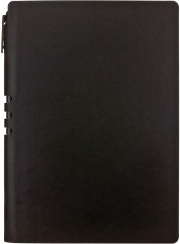 Ежедневник недатированный с ручкой Lorex, 155*215 мм, 128 л., черный/синий срез