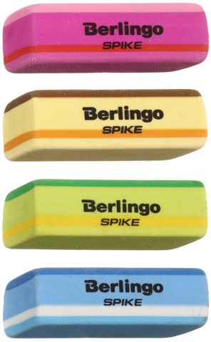 Ластик Berlingo Spike, 50*18*9 мм, ассорти Ластик Berlingo Spike, 50*18*9 мм, ассорти