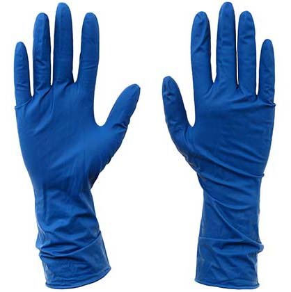 Перчатки латексные хозяйственные Flexy Gloves, размер M, синие