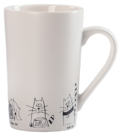 Кружка керамическая, 380 мл, 11,5*8*12,2 см, «День кота»