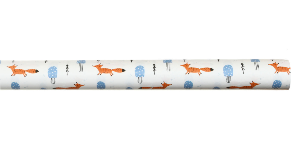 Бумага упаковочная глянцевая Meshu 70×100 см, Foxes
