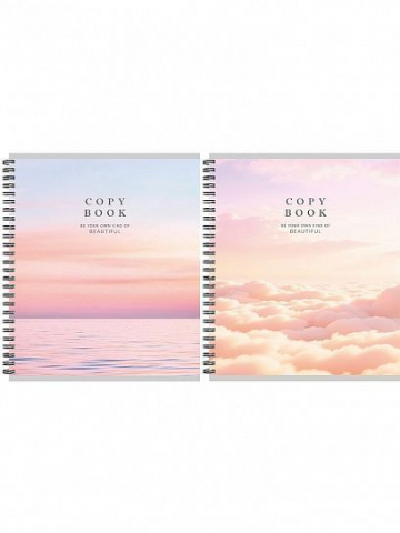 Тетрадь общая А5, 96 л. на гребне «Природа в нежных тонах», 165*202 мм, клетка, ассорти