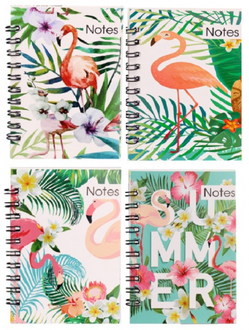 Набор записных книжек Profit А7, 4 шт., 75*105 мм, линия, «Фламинго»