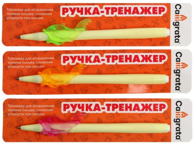 Ручка-тренажер для исправления техники письма Calligrata «Дельфин», корпус ассорти, стержень синий Ручка-тренажер для исправления техники письма Calligrata «Дельфин», корпус ассорти, стержень синий