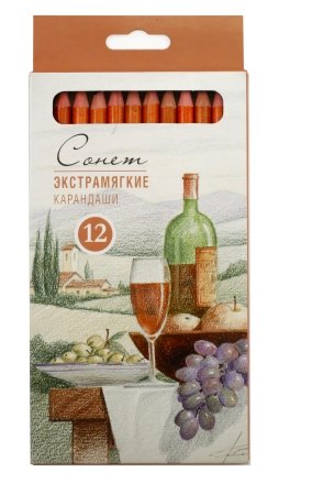 Карандаши цветные экстрамягкие «Сонет», 12 цветов, длина 175 мм Карандаши цветные экстрамягкие «Сонет», 12 цветов, длина 175 мм