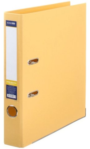 Папка-регистратор Lux Economix с двусторонним ПВХ-покрытием, корешок 50 мм, желтый 